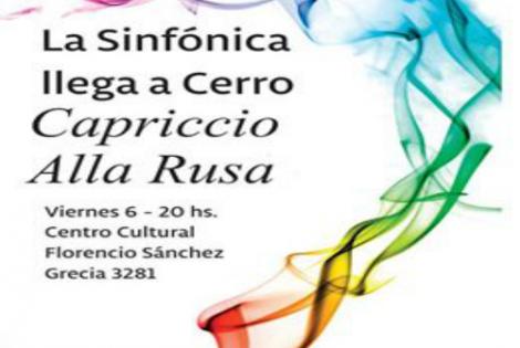 Afiche de la Banda Sinfónica en el Florencio Sánchez del Cerro.-