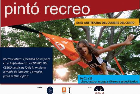 Afiche del Recreo cultural en la Cumbre del Cerro.-