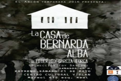 Afiche de La Casa de Bernarda Alba por Arcón Teatro.-