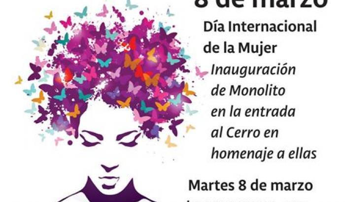 Afiche de la inauguración del nuevo espacio de la mujer en el Cerro.
